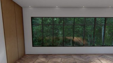 Boş iç oda gölge duvarı arka planı mimari güneş ışığını taklit ediyor. boş ev modern pencere ışıklandırması daire tasarımı ev içinde beyaz ev. boş küçük kavram arkaplanı