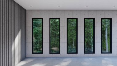 Boş iç oda gölge duvarı arka planı mimari güneş ışığını taklit ediyor. boş ev modern pencere ışıklandırması daire tasarımı ev içinde beyaz ev. boş küçük konsept arkaplan parlak temiz.