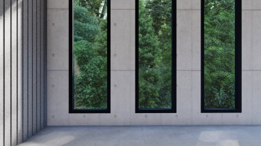 Boş iç oda gölge duvarı arka planı mimari güneş ışığını taklit ediyor. boş ev modern pencere ışıklandırması daire tasarımı ev içinde beyaz ev. boş küçük konsept arkaplan parlak temiz.