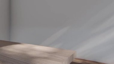 Boş iç oda gölge duvarı arka planı mimari güneş ışığını taklit ediyor. boş ev modern pencere ışıklandırması daire tasarımı ev içinde beyaz ev. boş küçük konsept arkaplan parlak temiz.