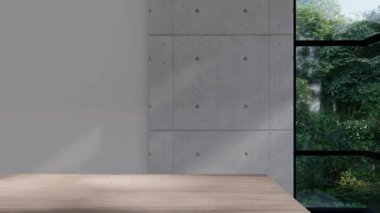 Boş iç oda gölge duvarı arka planı mimari güneş ışığını taklit ediyor. boş ev modern pencere ışıklandırması daire tasarımı ev içinde beyaz ev. boş küçük konsept arkaplan parlak temiz.