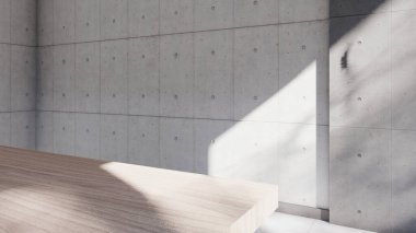 Boş iç oda gölge duvarı arka planı mimari güneş ışığını taklit ediyor. boş ev modern pencere ışıklandırması daire tasarımı ev içinde beyaz ev. boş küçük konsept arkaplan parlak temiz.