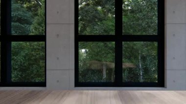 Boş iç oda gölge duvarı arka planı mimari güneş ışığını taklit ediyor. boş ev modern pencere ışıklandırması daire tasarımı ev içinde beyaz ev. boş küçük konsept arkaplan parlak temiz.