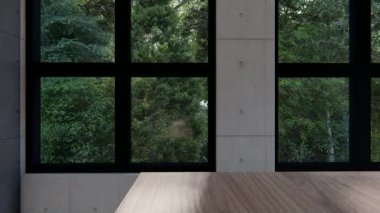 Boş iç oda gölge duvarı arka planı mimari güneş ışığını taklit ediyor. boş ev modern pencere ışıklandırması daire tasarımı ev içinde beyaz ev. boş küçük konsept arkaplan parlak temiz.