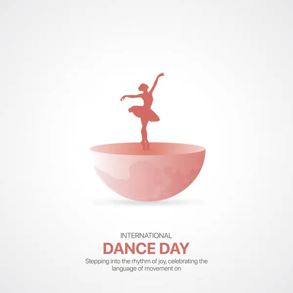 stock vector International Dance Day. Dance Day creative ads design April 29. social media poster, vector, 3D illustration.