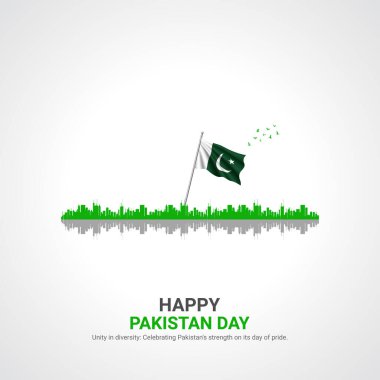 pakistan resolution day. pakistan resolution day creative ads design. post, vector, 3D illustration. clipart