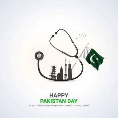pakistan resolution day. pakistan resolution day creative ads design. post, vector, 3D illustration. clipart