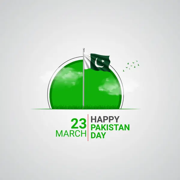 stock vector pakistan resolution day. pakistan resolution day creative ads design. post, vector, 3D illustration.