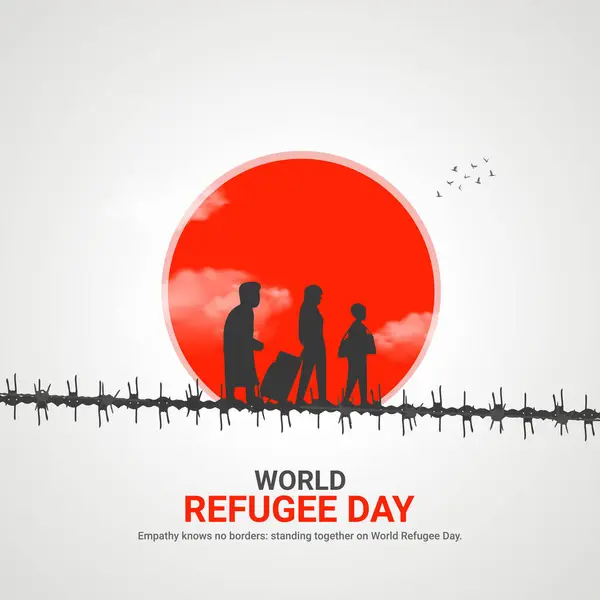 stock vector international refugee day. international refugee day creative ads design. june 20. vector, art, illustration, 3d