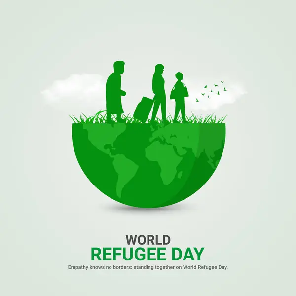 stock vector international refugee day. international refugee day creative ads design. june 20. vector, art, illustration, 3d