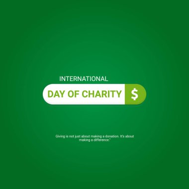 Uluslararası Yardım Günü Yaratıcı Reklamlar Tasarımı. Bağış, bağış, madeni para ikonu arka plan için Şablon 'da izole edildi. Charity Poster, vektör, 3D, illüstrasyon, 5 Eylül. Önemli gün, tatil konsepti..