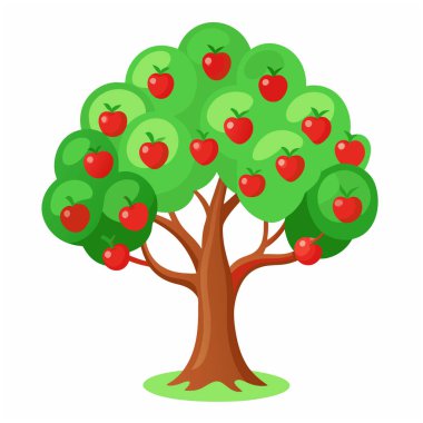 Beyaz arka plan üzerinde izole Apple vektör çizim