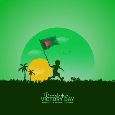 December 16, Happy Victory Day of Bangladesh. Creative Victory day. clipart