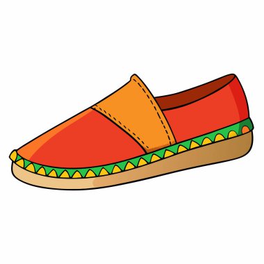 Espadrilles ayakkabıları. Vector Illustration beyaz arka planda izole edilmiş erkek unisex ayakkabıları .