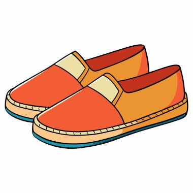 Espadrilles ayakkabıları. Vector Illustration beyaz arka planda izole edilmiş erkek unisex ayakkabıları .