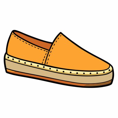 Espadrilles ayakkabıları. Vector Illustration beyaz arka planda izole edilmiş erkek unisex ayakkabıları .