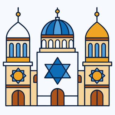 Orthodox Judaism, religious building Vector different religious temples catholicism clipart