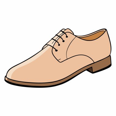 Düz tabanlı modern moda oxford ayakkabılar. Renkli vektör çizimi beyaz arkaplanda izole edildi