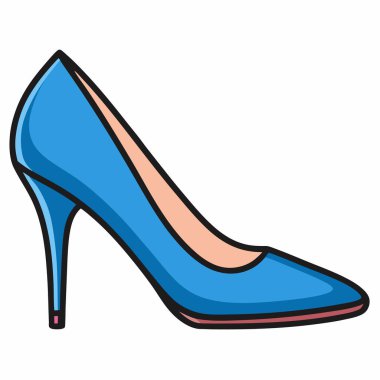Stilettos Sleek Stilettos Vektör Düz Simgesi Beyaz Arkaplanda İzole Edildi