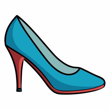 Stilettos Sleek Stilettos Vektör Düz Simgesi Beyaz Arkaplanda İzole Edildi