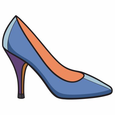 Stilettos Sleek Stilettos Vektör Düz Simgesi Beyaz Arkaplanda İzole Edildi