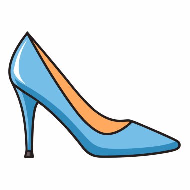 Stilettos Sleek Stilettos Vektör Düz Simgesi Beyaz Arkaplanda İzole Edildi
