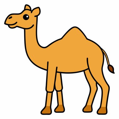 Camel vector illustration. animal camel vector design isolated on white background clipart