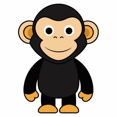 Illustration of Chimpanzee isolated white background clipart