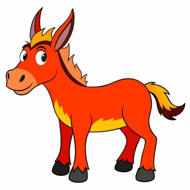 Cute Mule vector illustration. Mule in flat style, clipart