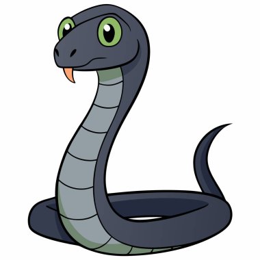 Snake Colored flat vector illustration on white background. clipart