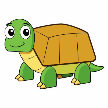 turtle vector illustration. Cute sea turtle cartoon clipart, animal in flat style. clipart