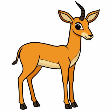 Ungulates Flat vector illustration style on white background clipart