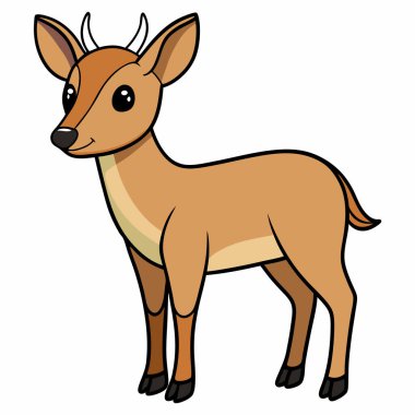 Ungulates Flat vector illustration style on white background clipart