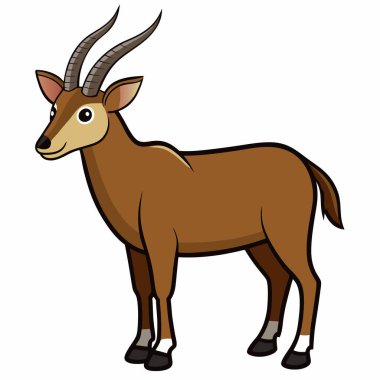 Ungulates Flat vector illustration style on white background clipart