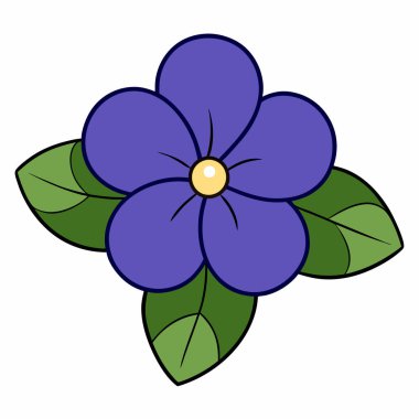 Heliotrope çiçeği düz vektör çizimi yapıyor.
