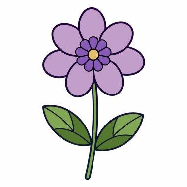 heliotrope flower drawing flat vector illustration. clipart