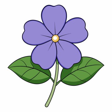 Heliotrope çiçeği düz vektör çizimi yapıyor.