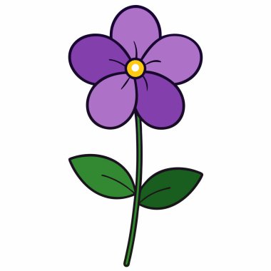 heliotrope flower drawing flat vector illustration. clipart