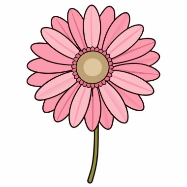 Tasarım simgeler vektör çizim çiçek (papatya, gerbera, aster).