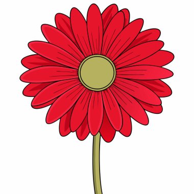 Tasarım simgeler vektör çizim çiçek (papatya, gerbera, aster).