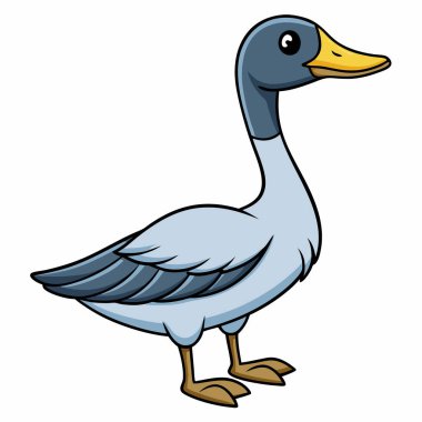 goose canadian, vector illustration, flat style clipart