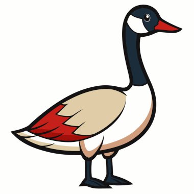 goose canadian, vector illustration, flat style clipart