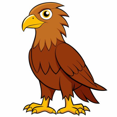 Golden Eagle bird isolated flat vector illustration on white background