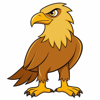 Golden Eagle bird isolated flat vector illustration on white background