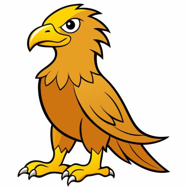 Golden Eagle bird isolated flat vector illustration on white background