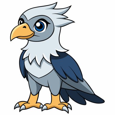 harpy kartal vektör çizimi beyaz arkaplan