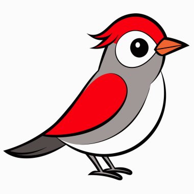 Güzel bir vireo kuş vektör çizimi çizimi