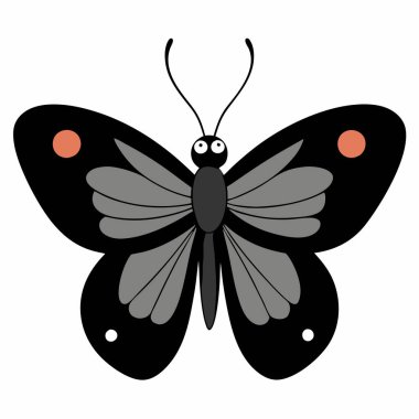 Camberwell Beauty butterfly vector illustrations on a white background. clipart