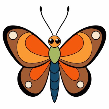 Camberwell Beauty butterfly vector illustrations on a white background. clipart