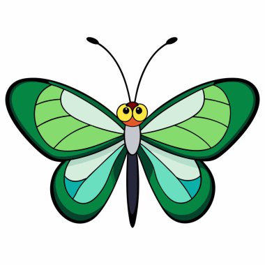 Malachite Butterfly vector illustrations on a white background. clipart